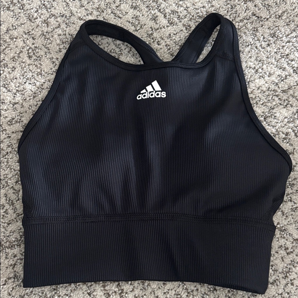 Adidas Black and Pink Sports Bra Duo